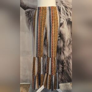 Bohemian Striped Flare Pants